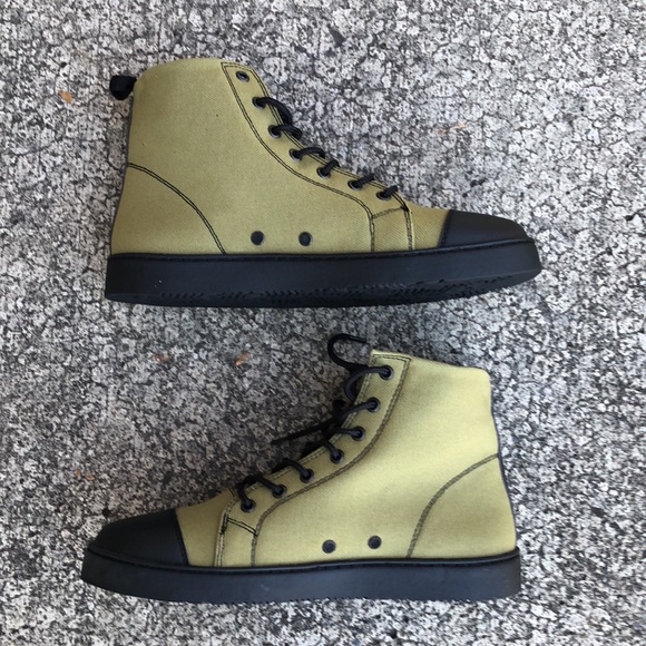 Woobies Snake Eater Mod 2 Green High Top Shoes Leather Toe Box Size 7.5 Mens - Picture 2 of 6